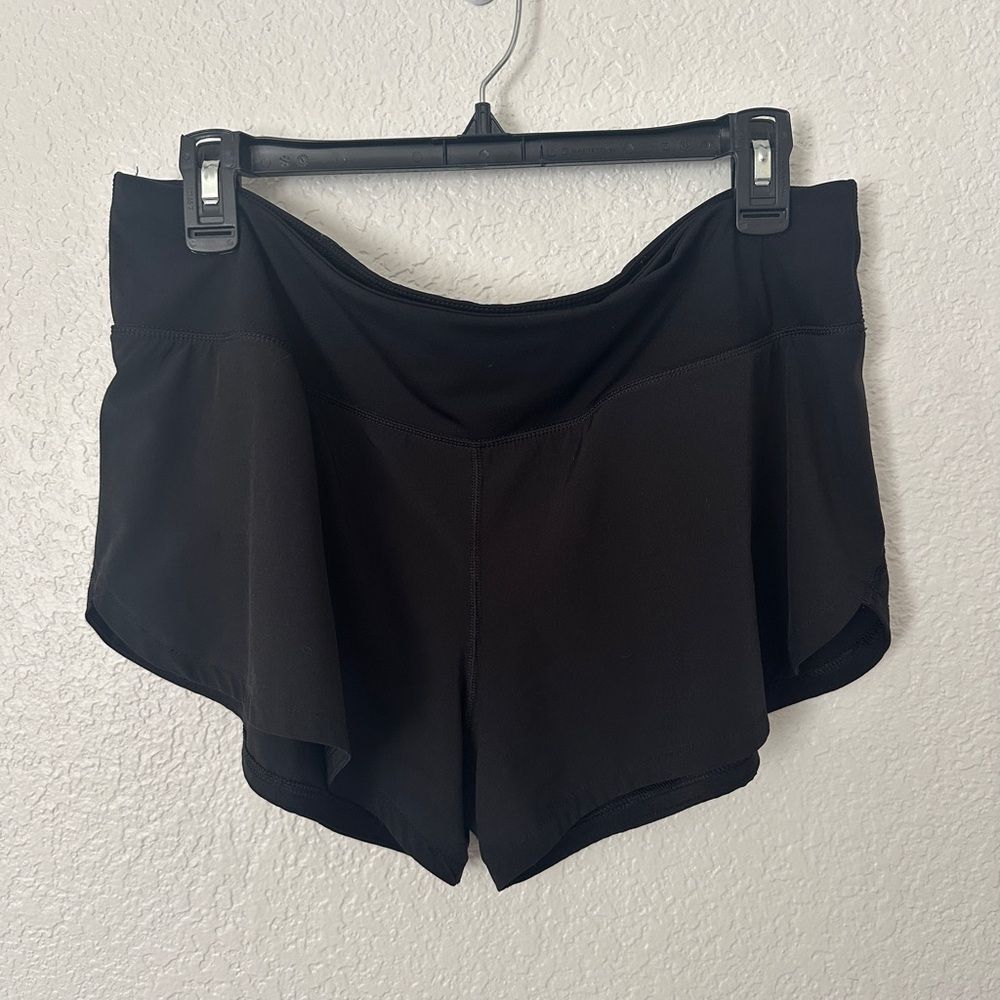Vuori Omni Shorts Womens Large Black Lined Gym Yoga Casual